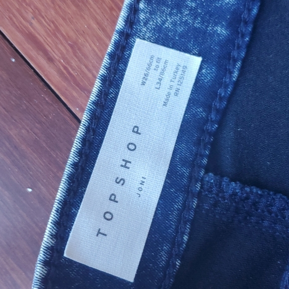 Topshop Joni acid wash denim size 26 - Picture 3 of 5
